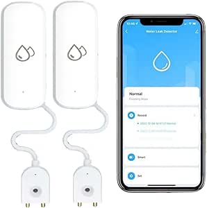 Solo WiFi Water Leak Detector, Smart Water Sensor Alarm, App Remote Notifications, Leak and Drip Detectors for Home, Basement, Kitchen, Laundry, Bathroom Work with Alexa Echo Google Home SmartLife App