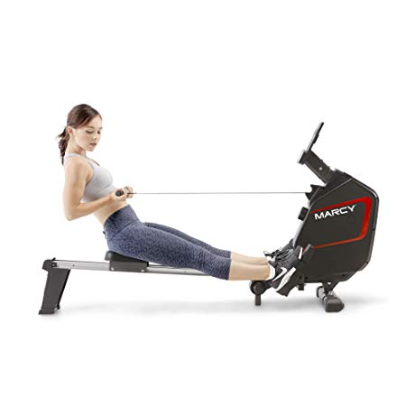 Marcy Foldable Regenerating Rowing Machine for Cardio and Strength Training Exercises NS-6002RE