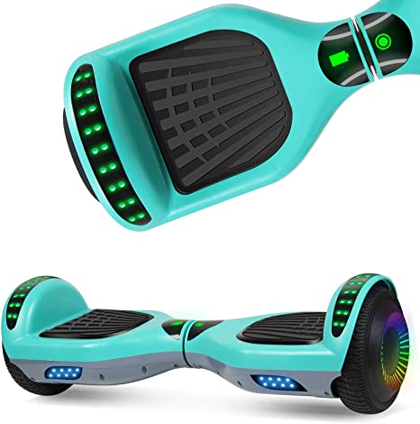 SISIGAD Hoverboard Self Balancing Scooter 6.5" Two-Wheel Self Balancing Hoverboard with Bluetooth Speaker and LED Lights Electric Scooter for Adult Kids Gift UL 2272 Certified