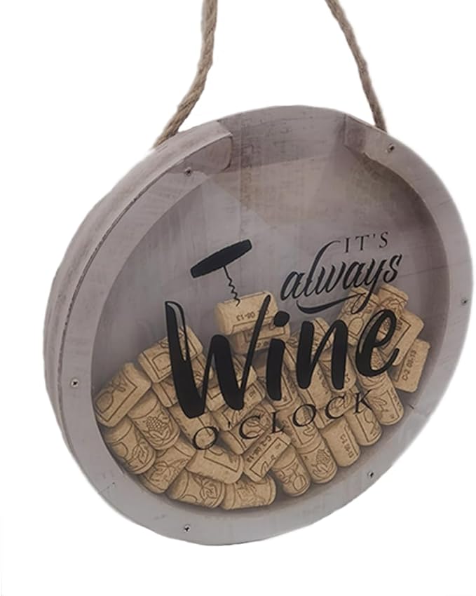 YY YEARCHY Wine Cork Holder Shadow Box, Wood Cork Holder Wine Decor for Home Kitchen and Bar (11.81 x 1.38 x 16.54 inches)