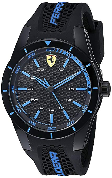 Ferrari Men's 0830247 REDREV Analog Display Japanese Quartz Black Watch