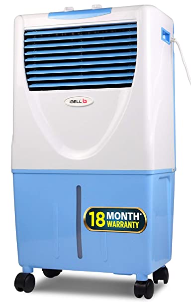 iBELL PERSONA35P Air Cooler 35-Litre 3 Speed Inverter Compatible, Low Power Consumption, Powerful Air Throw - White, Light Blue