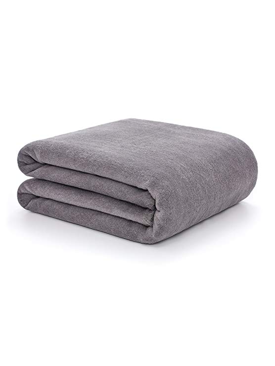 Arus Home Collection Cotton Blend Double Sided Reversible Luxury Throw Blanket Ash-Silver 60"X80"