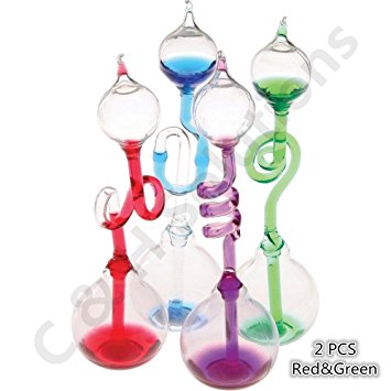 Colorful Office Thinking Hand Boiler, Glass Science Energy Transfer, Children Science Experiment, Love Birds Color Meter Hand Boiler, 2 Pcs (Red&Green) By C&H Solutions
