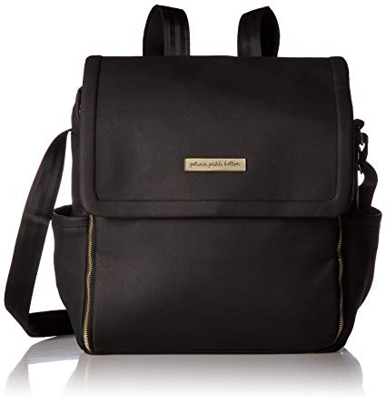 Petunia Pickle Bottom Boxy Backpack, Black Leatherette