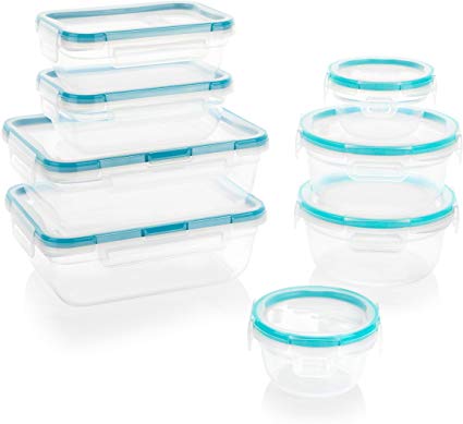 Snapware 1136159 Total Solution 20-Piece Plastic Set Food Storage Container, Clear