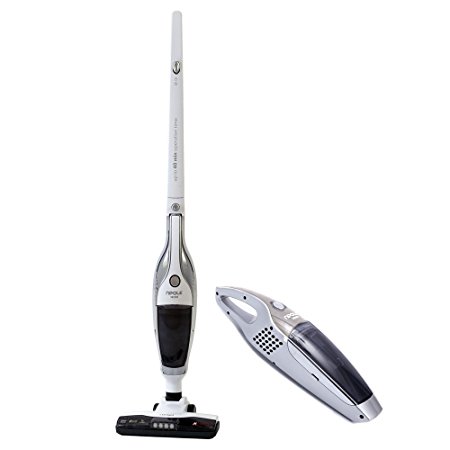 NPOLE N200 2-in-1 Cordless Vacuum Cleaner 2-speed Setting Rechargeable Bagless Stick and Handheld Vacuum with Upright Charging Base Upgraded Version White