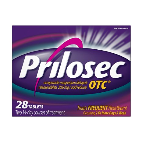 Prilosec OTC Frequent Heartburn Medicine and Acid Reducer Tablets 28 Count