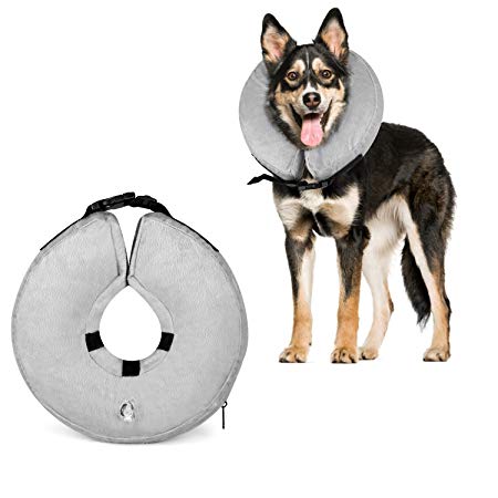 XUZOU Dog Cone Collar Soft - Soft Pet Recovery E-Collar Cone Small Medium Large Dogs, Designed to Prevent Pets from Touching Stitches