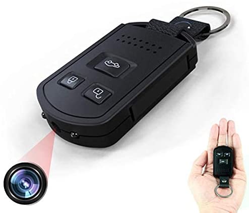 ZXWDDP Spy Hidden Mini Keychain Video Camera, 2021 New Version 1080P HD Small Security DVR Camera with IR Night Vision and Long Battery Life Mini Recording Device for Indoor and Outdoor