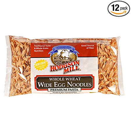 Hodgson Mill Whole Wheat Wide Egg Noodles, 12-Ounce Packages (Pack of 12)