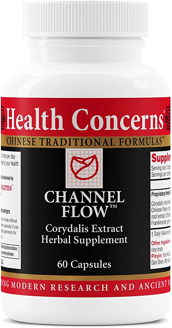 Health Concerns - Channel Flow - Modified Huo Luo Xiao Ling Dan - Corydalis Extract Chinese Herbal Supplement - Pain Relief and Relaxation Support - Corydalis Rhizome Extract - 60 Count