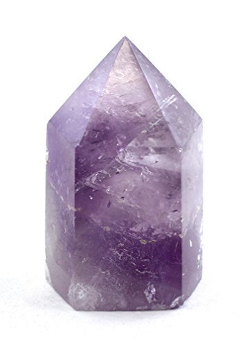 Crystal Allies Gallery: Self Standing 6 Facet Single Point Amethyst w/ Authentic Crystal Allies Stone Card