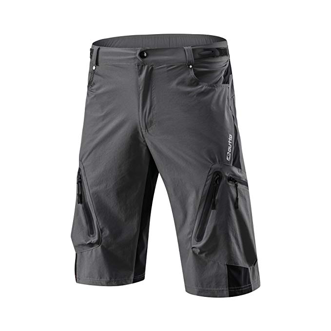 Mous One Men’s MTB Breathable Cycling Short Quick Drying Mountain Bike Shorts Half Pants for Outdoor Sports Black