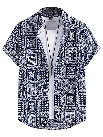 J B Fashion Casual Shirt for Men|| Shirt for Men|| Men Stylish Shirt || Men Printed Shirt(Geo)