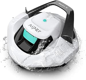 AIPER Robot de Piscine, Aspirateur de Piscine avec 90 Minutes de Fonctionnement, Nettoyeur de Piscine avec Double Moteur D'entraînement, sans Fil, Idéal pour Les Piscines de Moins de 80 Mètres Carrés