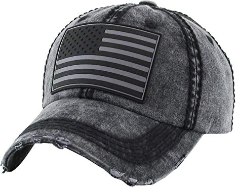 KBETHOS Tactical Operator Collection with USA Flag Patch US Army Military Cap Fashion Trucker Twill Mesh