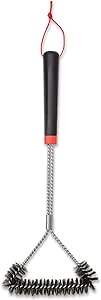 Weber Three-Sided Grill Brush Dreiseitige Grillb rste, 46 cm, Schwarz/Silber, 6278