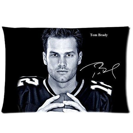 Green-Store Custom Tom Brady Home Decorative Pillowcase Pillow Case Cover 20*30 Two Sides Print
