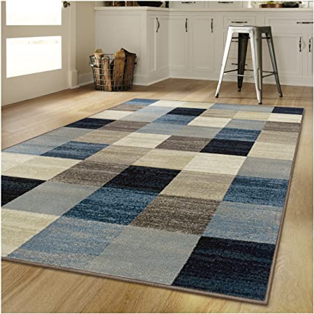 Superior’s Rockaway Collection Area Rug, 10mm Pile Height with Jute Backing, Durable, Fashionable and Easy Maintenance, 6' x 9' - Multi Color