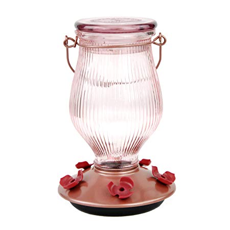 Perky-Pet 9104-2 Rose Gold Top-Fill Glass Hummingbird Feeder