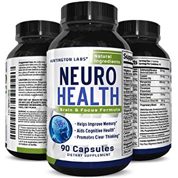 Mind Enhancement Supplement Natural Nootropic Pills for Men and Women Boost Focus Clarity Improve Memory Reduce Forgetfulness Anti Aging Cognitive Enhancement 90 Capsules by Huntington Labs