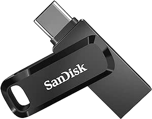 SanDisk 1TB Ultra Dual Drive Go, USB Type-C Flash Drive, Speeds up to 400MB/s, with Reversible USB Type-C and USB Type-A Connectors, for Smartphones, Tablets, Mac and PC, Black