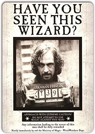 WTF Sirius Black Wanted Poster Azkaban Potter Tin Sign Metal Sign TIN Sign 7.8X11.8 INCH