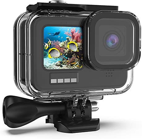 Kupton Waterproof Housing Case for GoPro HERO9 Black, 60M/196FT Underwater Protective Diving Case Shell with Bracket Mount Accessories for GoPro Hero 9 New Hero 2020 Action Camera