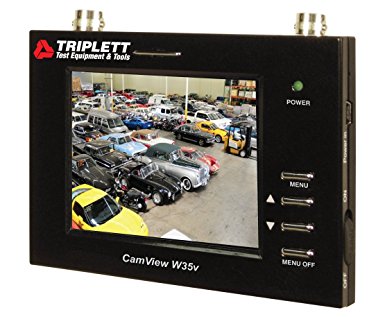 Triplett CamView 8055 Wrist-Mounted Test Monitor with 3.5-inch Color LCD and 12V Output for Surveillance Cameras