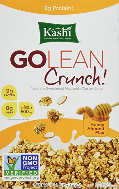 Kashi GoLean Crunch, Honey Almond Flax Cereal, 14 oz