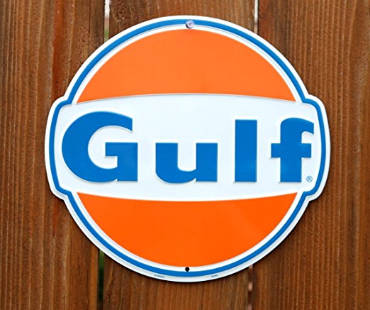 Gulf Oil Nostalgia Sign Die Cut
