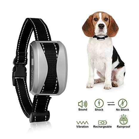 Bark Collar For Dogs – Dog Barking Collar With 7 Adjustable Smart Detection Levels - Humane No Bark Collar Controls Excessive Barking & Trains Your Pet - Dog Bark Collar Is Rainproof and Has Safe Mode