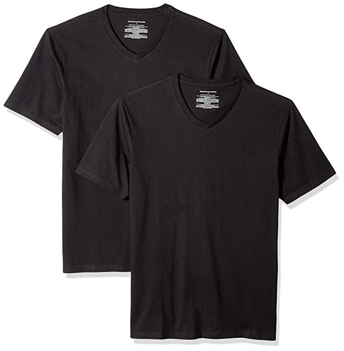 Amazon Essentials Men's Standard 2-Pack Slim-fit V-Neck T-Shirt