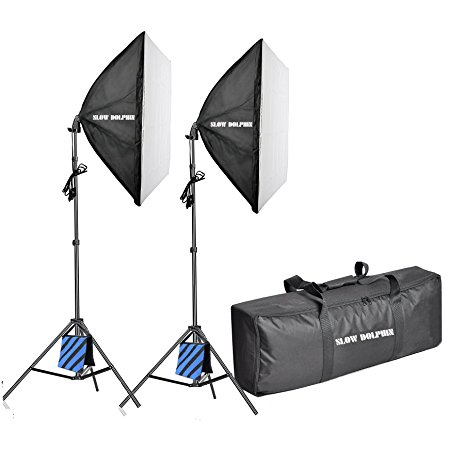 Slow Dolphin 1050W Professional Photography 24"x24"/60x60cm Softbox Lighting Kit for Photo Studio Photography