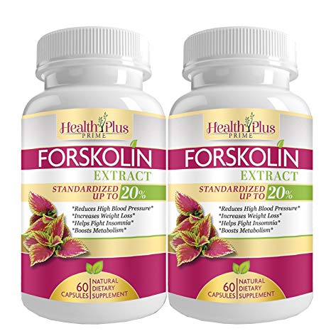 Forskolin Extract for Weight Loss Supplement 2 Pack, 60 Pills, Ultra Pure Live Active Coleus Forskohlii Powder, MD Research Verified Organic Natural Vegan Hunger Suppressant, USA Made