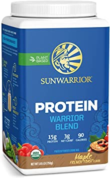 Sunwarrior Vegan Protein Powder with BCAA | Organic Hemp Seed Protein Gluten Free Non-GMO Dairy Free Soy Sugar Free Low Carb Plant Based Protein Powder | Maple Toast 30 SRV 750 G | Warrior Blend