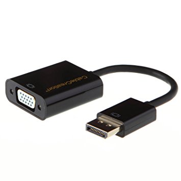 DP to VGA, CableCreation DisplayPort to VGA Adapter Cable, Standard DP to VGA Female Cable, Black Color