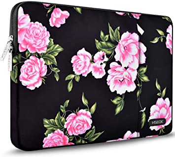 Laptop Case 15 15.6 16 Inch Sleeve Recycled Water Resistant Cover for MacBook Pro 16" & 15.4", Surface Book 2/1 15" and Most Popular 15"-16" HP Dell Lenovo Asus Acer Razer MSI Notebooks,Peony