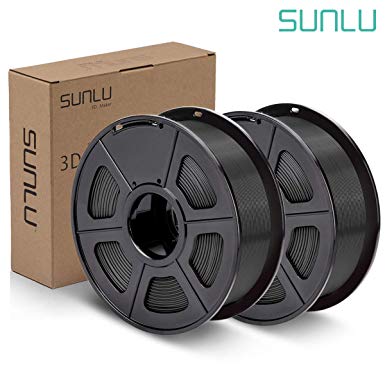 SUNLU PLA Plus Filament 1.75mm 3D Printer 3D Pens 2KG PLA  Filament  /- 0.02 mm, Black Black