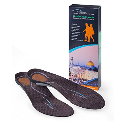 Athletic Orthotic ull length Shoe Insoles inserts Arch & Heel Support Shoe Flat Feet Pronation for Men and Women with Layer of Sand from the Holy Land