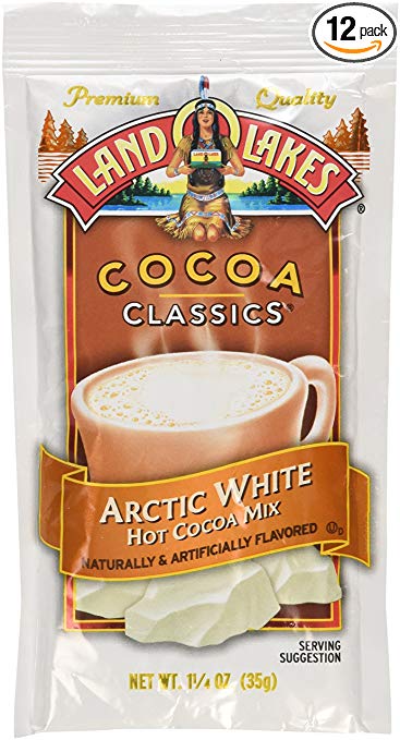 Land O Lakes Cocoa Classic Arctic White Hot Cocoa Mix, 1.25 Ounce - 12 per case.