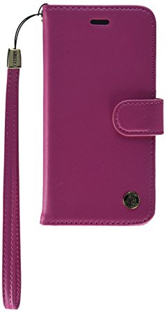 iPhone 6S Case, caseen  Ciro Leather Wallet Case (Hot Pink) w/ Flip Cover, Credit Card Pockets