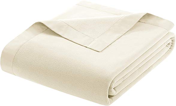 True North by Sleep Philosophy Micro Fleece Luxury Premium Soft Cozy Mircofleece Blanket for Bed, Couch or Sofa, King, Ivory