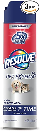 Resolve Pet Expert High Traffic, Carpet Foam, 22 oz (Pack of 3)