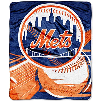 Officially Licensed MLB Big Stick Raschel Throw Blanket, Bedding, Soft & Cozy, Washable, 50" x 60"