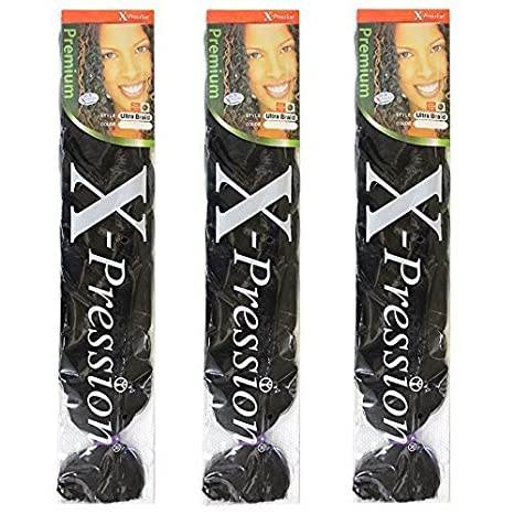 X-pression Premium Original Ultra Braid. - Colour 2 (Pack of 3)