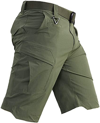 CARWORNIC Men's Quick Dry Tactical Shorts Lightweight Stretch Outdoor Hiking Cargo Shorts with Multi Pockets