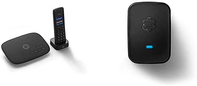 Ooma Telo VoIP Free Internet Home Phone Service and HD3 Handset. Affordable landline Replacement & Linx Wireless Phone Jack for Ooma Telo and Ooma Office VoIP Phone Systems