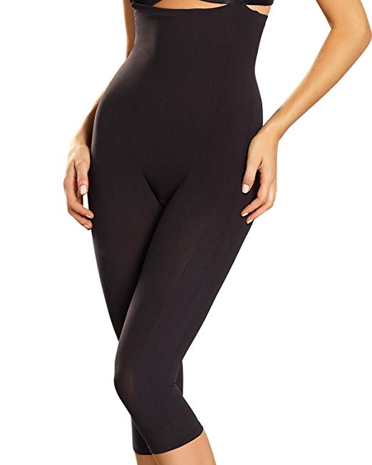 Leonisa Invisible Tummy Control Bodysuit Shapewear Leggings for Women with Leg Compression Shorts